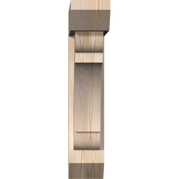 Olympic Slat Smooth Bracket W/ Offset Brace, Douglas Fir, 7 1/2W X 28D X 36H